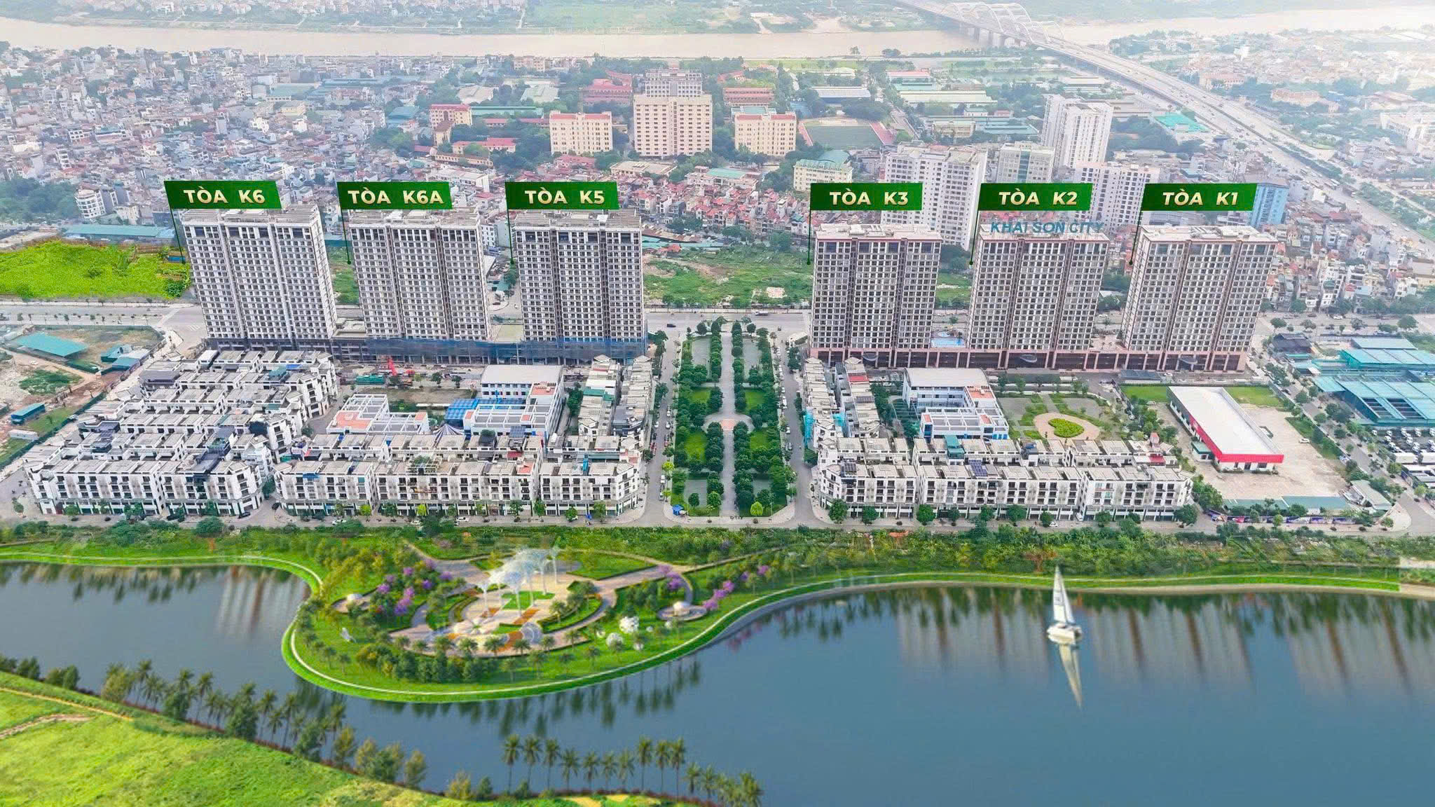 Toàn cảnh khu đô thị Khai Sơn City — Long Biên, Hà Nội
